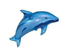 Globo Delfin Celeste Rosa Apto Helio Flexmetal