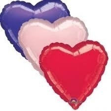 Globo Metalizado Corazón 45 cm apto helio