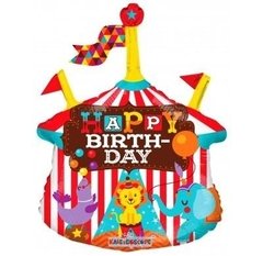 Globo Carpa Circo Cumpleaños 35 Cm Para Aire