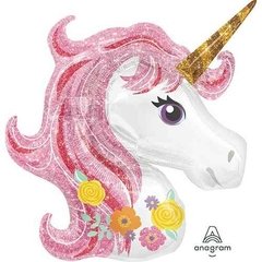 Globo Unicornio Rosa Dorado Anagram 24 Pulgadas Para Helio