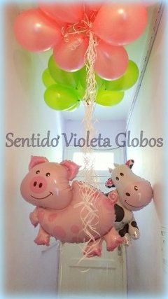 Globo Granja 24 Pulgadas Anagram cerdito Vaca. - comprar online