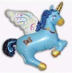 Globo Fiesta Unicornio Celeste Baby Bebe 30 Cm