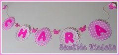 Banderin estampado Nombre Mariposas