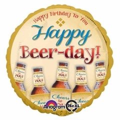 Globo Cumpleaños Cerveza Happy Beer Day Apto Helio