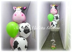 Globos Animales Vaca Chancho 50 Cm Granja Para Helio en internet