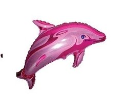Globo Delfin Celeste Rosa Apto Helio Flexmetal - comprar online