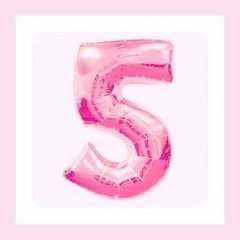 Globos Numero Rosa Pastel holografico 14 pulg Cumpleaños Para Aire - comprar online