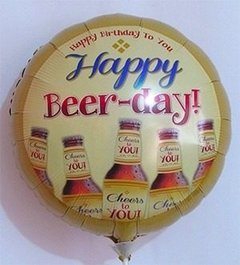 Globo Cumpleaños Cerveza Fiesta Happy Beer Day Apto Helio - comprar online