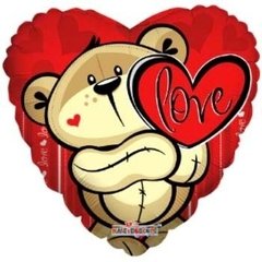 Globo Osito Love Corazon Amor Enamorados Apto Helio