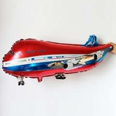 Globo Avion Aeroplano 70 Cm Apto Helio Rojo