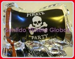 Imagen de Globo Barco Pirata Gigante Helio Aire Azul Negro