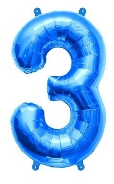Globos 30cm Números Azul Cumpleaños Aniversarios Boda Fiesta - comprar online