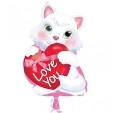 Globo Globos Amor Gatito I Love You Apto Helio Usa