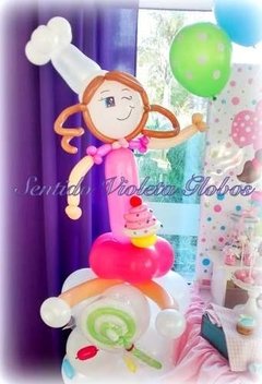 Muñecas De Globos En Columnas Decoracion Con Globos Helio