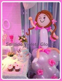 Muñecas De Globos En Columnas Decoracion Con Globos Helio en internet