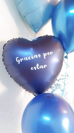 Globo estrella o corazón personalizado con helio