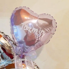 Globo corazón o estrella personalizado 9" - comprar online