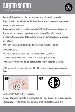 Liquid Sound SKIN Care - Emulsión post tattoo 60gr - tienda online