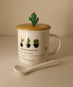 Mug / taza + cuchara + tapa 400 cc - comprar online
