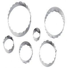 Juego x 6 cortantes forma oval "Wilton" - comprar online