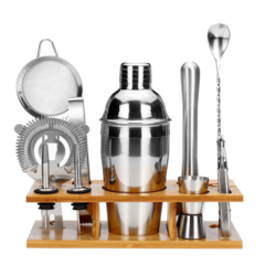 Set de cocteleria 10 piezas + organizador