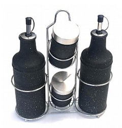 Set aceite y vinagre color negro