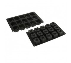 Molde de silicona mini cuadrados x 15