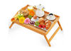 Bandeja de cama plegable de bamboo