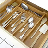 Organizador de cubiertos extensible para cajón, de bambu