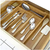 Organizador de cubiertos extensible para cajón, de bambu
