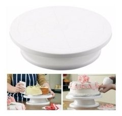 Posa torta / Bandeja giratoria con pie plástica - comprar online