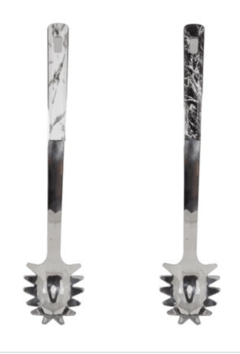 Cuchara spagueti en acero mango simil marmol