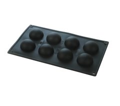 Molde de silicona semi esfera mediana x 8