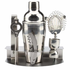 Set para cocteleria 6 piezas + organizador