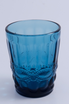 Vaso vidrio azul SET X 6
