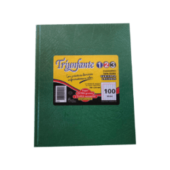 Cuaderno TRIUNFANTE x 100 hojas verde 19x24 cuadriculado abc