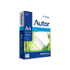 Resma A4 80 grs. Ledesma AUTOR x 500 hojas