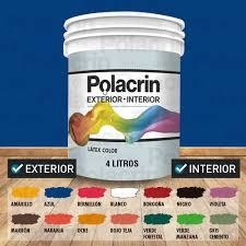 usted está Poner a prueba o probar prosperidad Pintura Latex Interior Exterior Polacrin Colores X 4 Litros