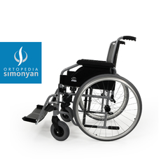 Silla acero Euro standard, ruedas 60/20cm polyaire, ancho 41/58cm. en internet