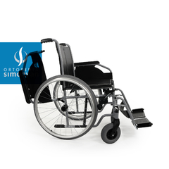 Silla acero Euro standard, ruedas 60/20cm polyaire, ancho 46/62cm. - Ortopedia Simonyan