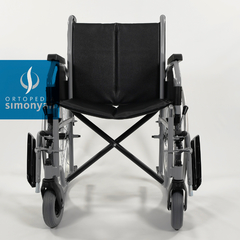 Silla acero Euro standard, ruedas 60/20cm polyaire, ancho 46/62cm.