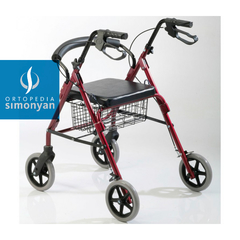 ANDADOR PLEG. CON ASIENTO, CANASTO, RUEDAS Y FRENOS