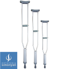 Muleta de aluminio, regulable, grande, largo: 134-154cm (paq. x 2)