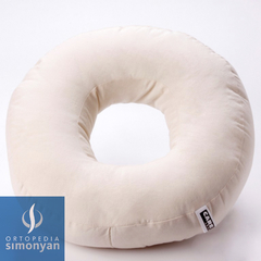 Almohadón circular relleno con vellón siliconado