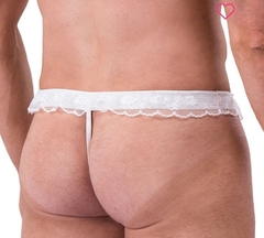 Cueca Sensual Renda Branca Sexy Fantasy - comprar online