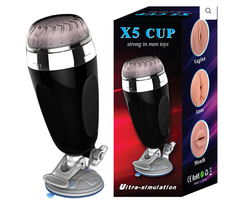 Masturbador Masculino Formato Vagina com Base sem Vibração Cod. XV 1009