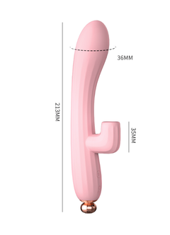 Vibrador com Estimulador de Clitóris e 10 Modos de Vibração e Sucção Recarregável Cod. XD 1039