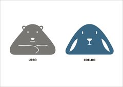 Capachos "Urso" e "Coelho" perfurados - loja online