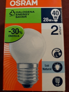 LAMPARA GOTA  OPAL 40WATTS  HALOGENA BAJO CONSUMO