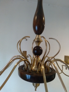 ARAÑA EN BRONCE BRILLANTE Y ALGARROBO - ElectroFarcyEF